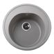 Мийка на кухню гранітна кругла GLOBUS LUX MARTIN А0005 510x510мм сіра без сифону 000021893 1 з 5