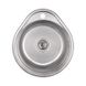 Кухонна мийка із нержавійки кругла LIDZ 430мм x 480мм мікротекстура 0.8мм із сифоном LIDZ4843DEC 1 з 2