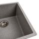 Мийка для кухні гранітна квадратна PLATINUM 4040 RUBA 440x440x200мм без сифону сіра PLS-A40843 4 з 8