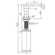Дозатор врезной для кухонной мойки GAPPO G404-3 на 300мл прямоугольный металлический бежевый 2 из 4