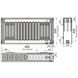 Стальной панельный радиатор отопления OPTIMUM 500x600 мм универсальное подключение класс 22 000022032 2 из 4