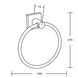 Тримач-кільце для рушників MEXEN Rufo 190мм прямокутний металевий чорний MEX-7050932-70 2 з 2