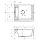 Мойка для кухни DEANTE гранитная Magnetic 500x560мм прямоугольная врезная с сифоном графит ZRM_G103 2 из 3