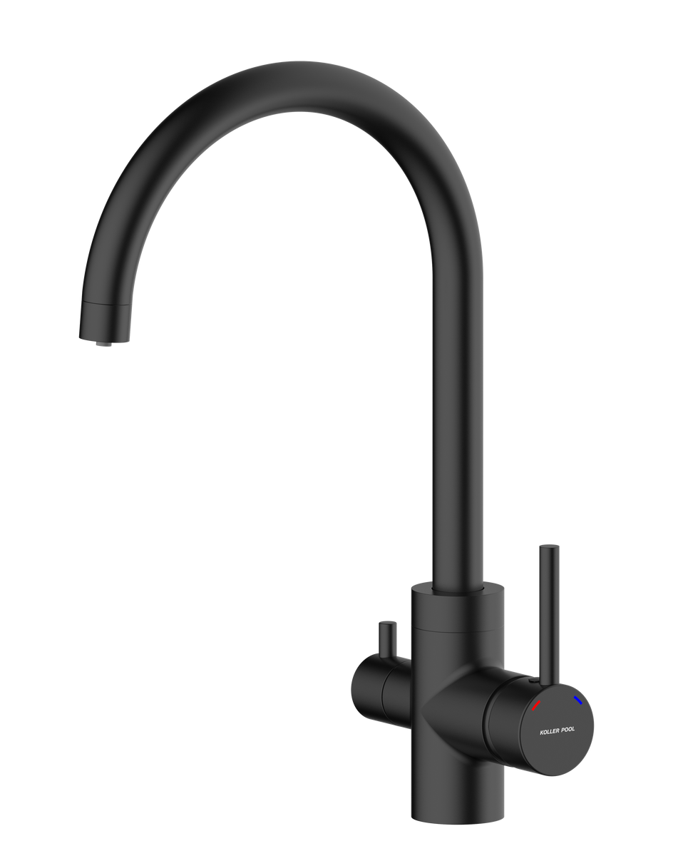 Змішувач для кухні із краном для фільтрованої води KOLLER POOL Orion Double чорний нержавіюча сталь ORDB0500F