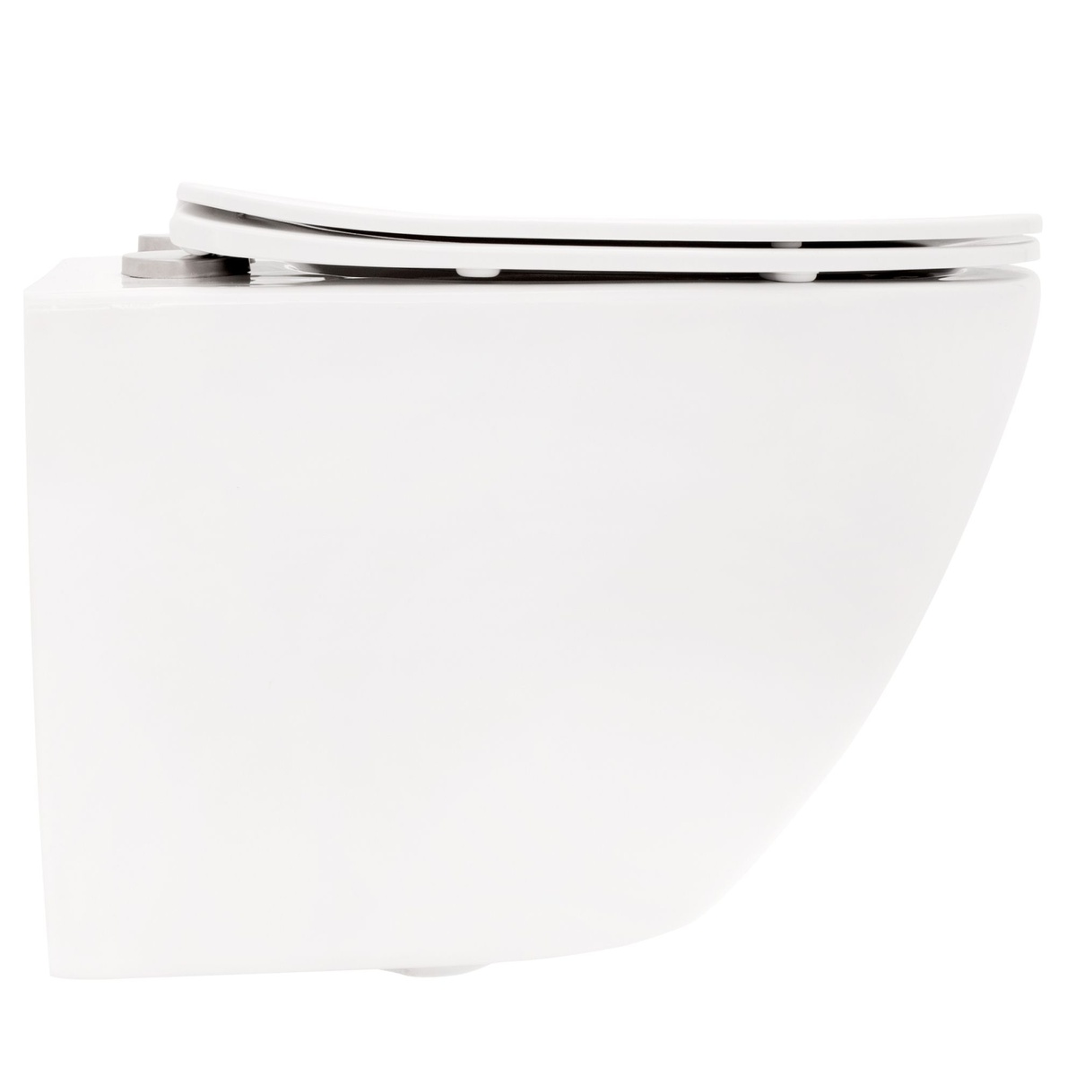Унітаз підвісний безобідковий білий REA CARLO FLAT MINI із сидінням з мікроліфтом REA-C2760