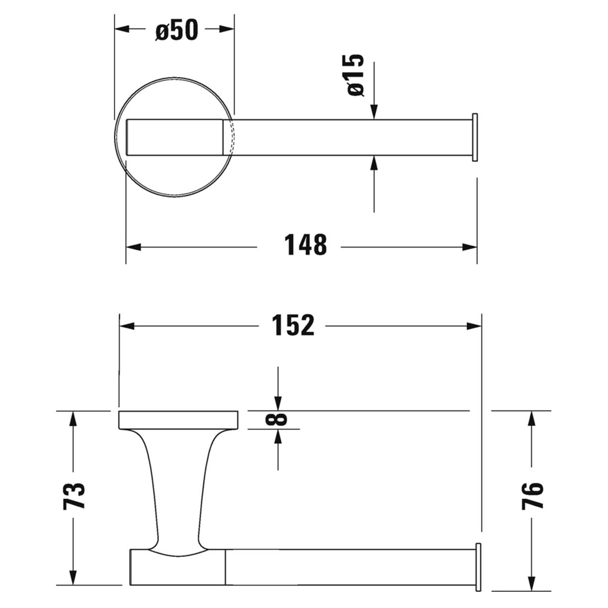Держатель для туалетной бумаги с крышкой DURAVIT Starck T 0099371000 округлый металлический хром