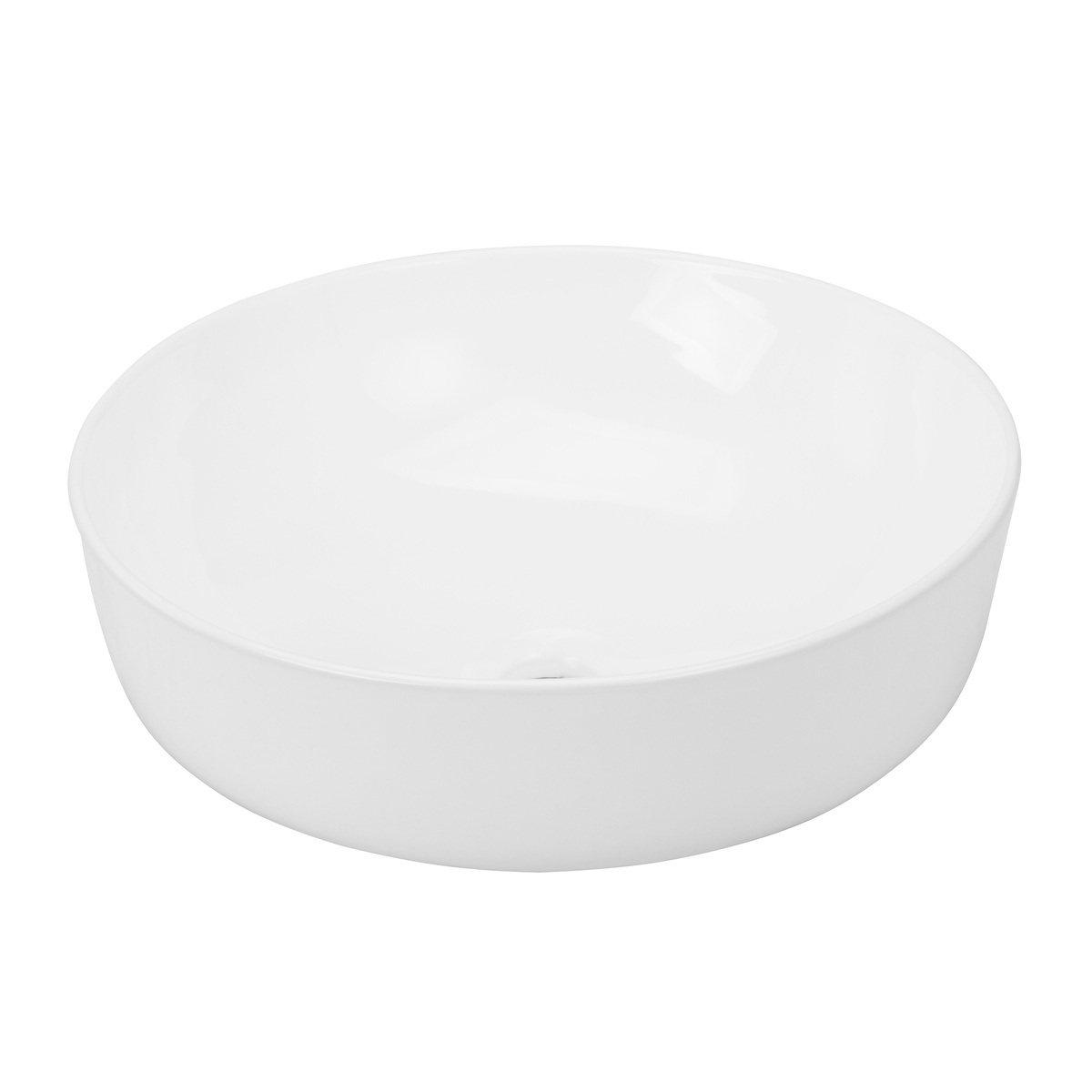 Раковина накладна на стільницю для ванної 415мм x 415мм VOLLE Volle білий кругла 13-01-040