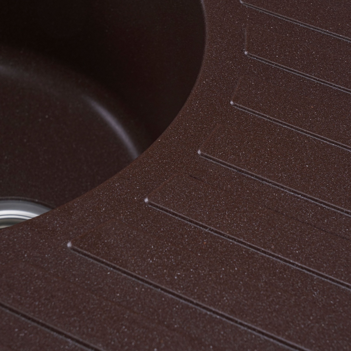 Мийка для кухні гранітна овальна PLATINUM 7750 LIRA 770x500x200 мм без сифону коричнева PLS-A25074
