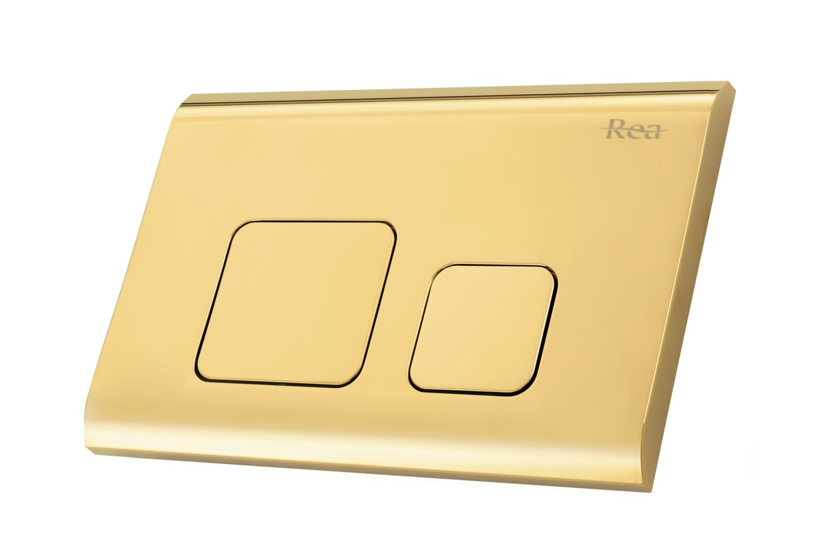 Система инсталляции для унитаза REA F LIGHT GOLD с кнопкой золотая глянец REA-E9851