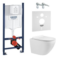 Комплект інсталяції GROHE Rapid SL безобідковий унітаз VOLLE з кришкою мікроліфт дюропласт 13-06-055M+3884000G