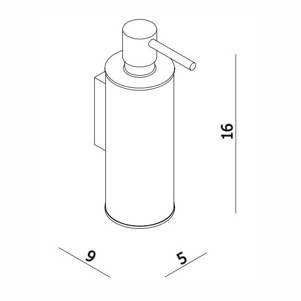 Дозатор для жидкого мыла OMNIRES UNI настенный на 150мл округлый металлический хром UN10720/OCR