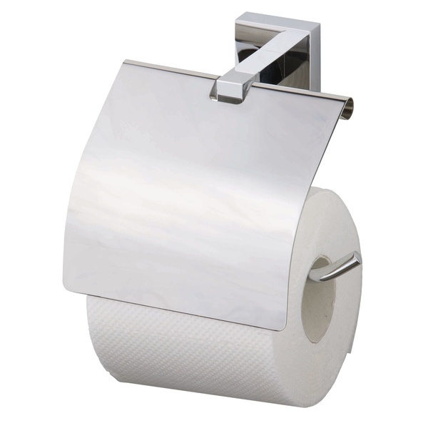 Тримач для туалетного паперу із кришкою DEVIT Graphics прямокутний металевий хром 8151126TH