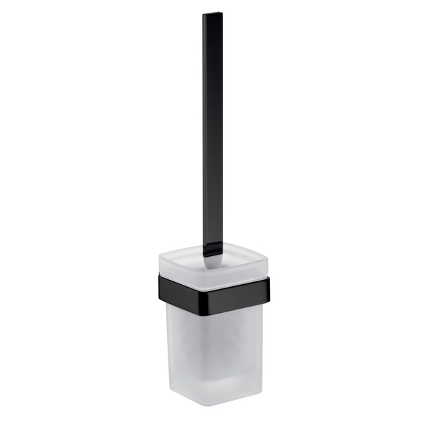 Йоржик для унітазу настінний EMCO Loft прямокутний скляний чорний 051513300