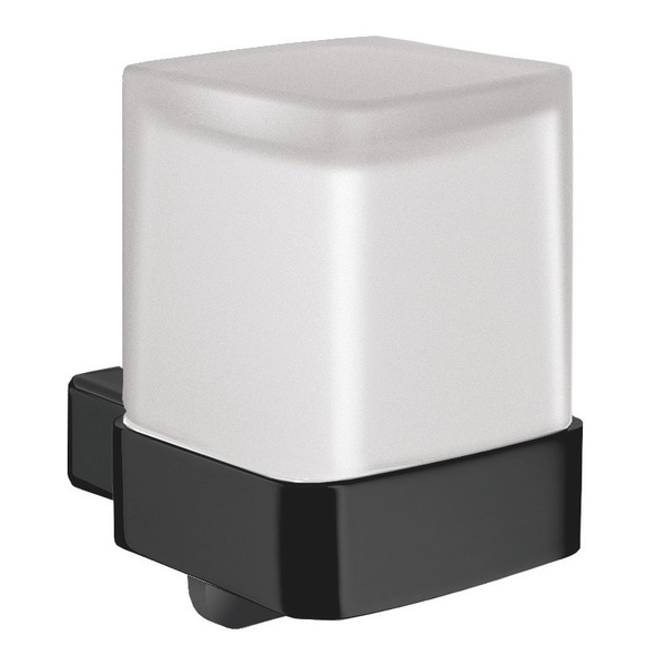 Дозатор для жидкого мыла EMCO Loft настенный на 155мл прямоугольный стеклянный черный 052113303