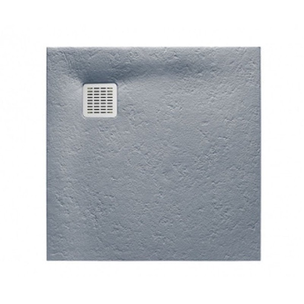 Піддон для душової кабіни ROCA Terran AP033E83E801300 100x100x3.1см квадратный із штучного каменю із сифоном сірий