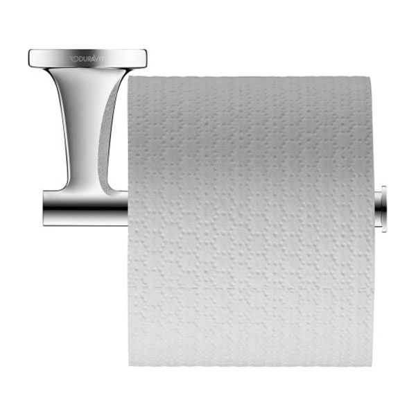 Тримач для туалетного паперу із кришкою DURAVIT Starck T 0099371000 округлий металевий хром