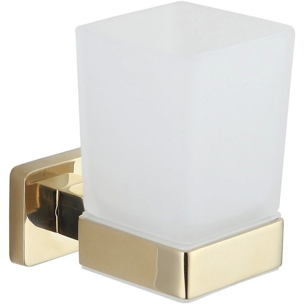 Стакан для зубных щеток MEXEN ASIS прямоугольный стеклянный золото MEX-7017638-50