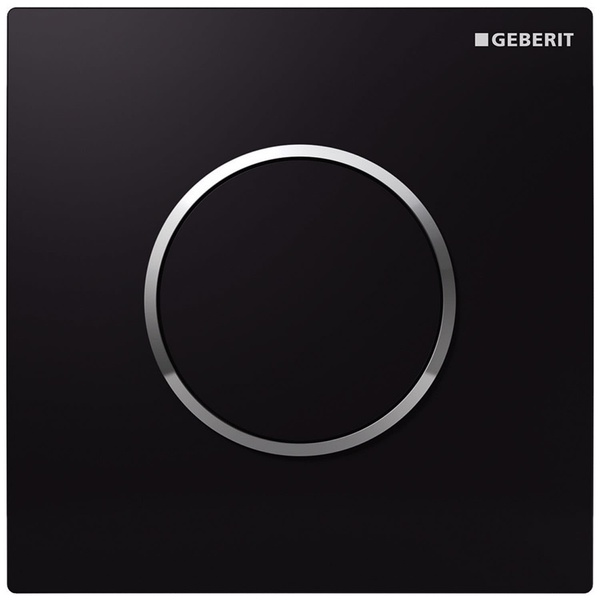 Кнопка слива для инсталляции GEBERIT Type10 пластиковая пневматическая одинарная глянцевая черная 116.015.KM.1