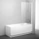 Шторка скляна для ванної універсальна 140x80см RAVAK CITY SLIM PVS1-80 скло прозоре 6мм профіль білий 79840100Z1 3 з 3