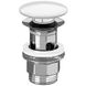 Донный клапан Click-Clack для раковины VILLEROY&BOCH 72мм с переливом керамический 1 1/4" глянцевый белый 8L033401 1 из 4