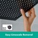 Лейка для верхнего душа HANSGROHE Vernis Shape EcoSmart квадратная 230x170мм пластиковая черная 26283670 3 из 8