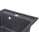 Кухонна мийка керамогранітна прямокутна LIDZ BLM-14 455мм x 513мм чорний без сифону LIDZBLM14460515200 6 з 7