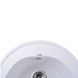 Мийка на кухню гранітна кругла GLOBUS LUX MARTIN А0007 510x510мм біла без сифону 000022437 5 з 5