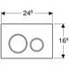 Кнопка слива для инсталляции GEBERIT Sigma21 металлическая двойная глянцевая белая 115.650.SI.1 2 из 3