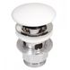 Донный клапан Click-Clack для раковины VILLEROY&BOCH 72мм с переливом керамический 1 1/4" глянцевый белый 8L033401 3 из 4