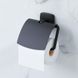 Тримач для туалетного паперу із кришкою AM.PM Gem A90341422 прямокутный металевий чорний 7 з 7