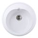 Мийка на кухню гранітна кругла GLOBUS LUX MARTIN А0007 510x510мм біла без сифону 000022437 1 з 5