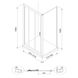 Кабина для душа прямоугольная угловая без поддона EGER LEXO 101.5x79.5x195см прозрачное стекло 6мм профиль хром 599-811/1 2 из 6