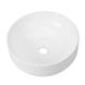 Раковина накладна на стільницю для ванної 415мм x 415мм VOLLE Volle білий кругла 13-01-040 4 з 5
