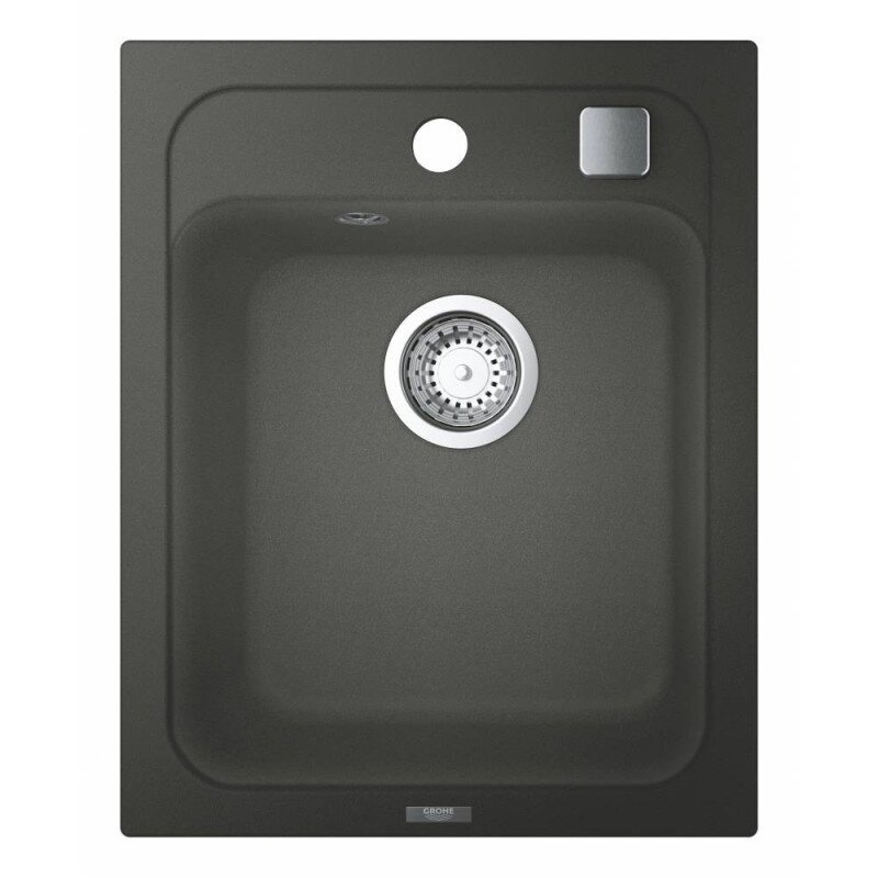 Мойка на кухню из искусственного камня прямоугольная GROHE K700 400мм x 500мм черный с сифоном 31650AT0