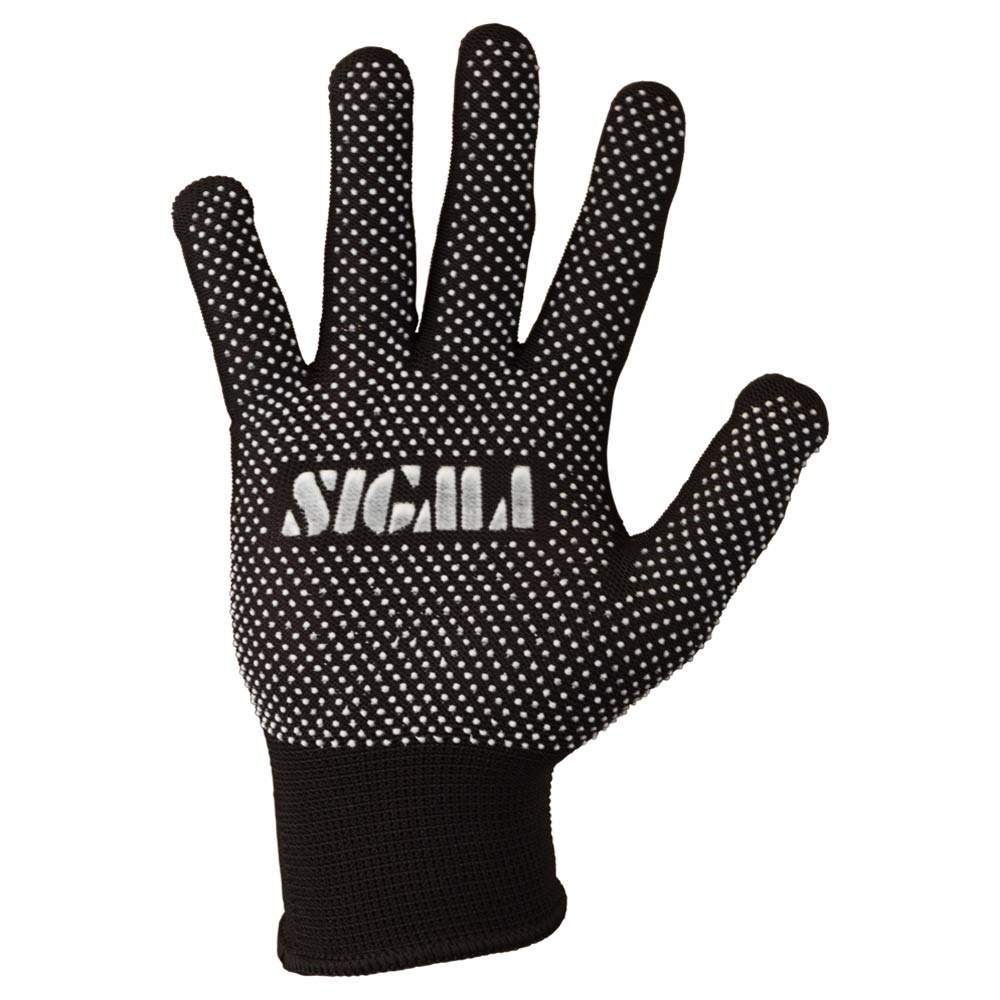 Перчатки трикотажные с точечным ПВХ покрытием р8 Микроточка (черные) SIGMA (9442931)