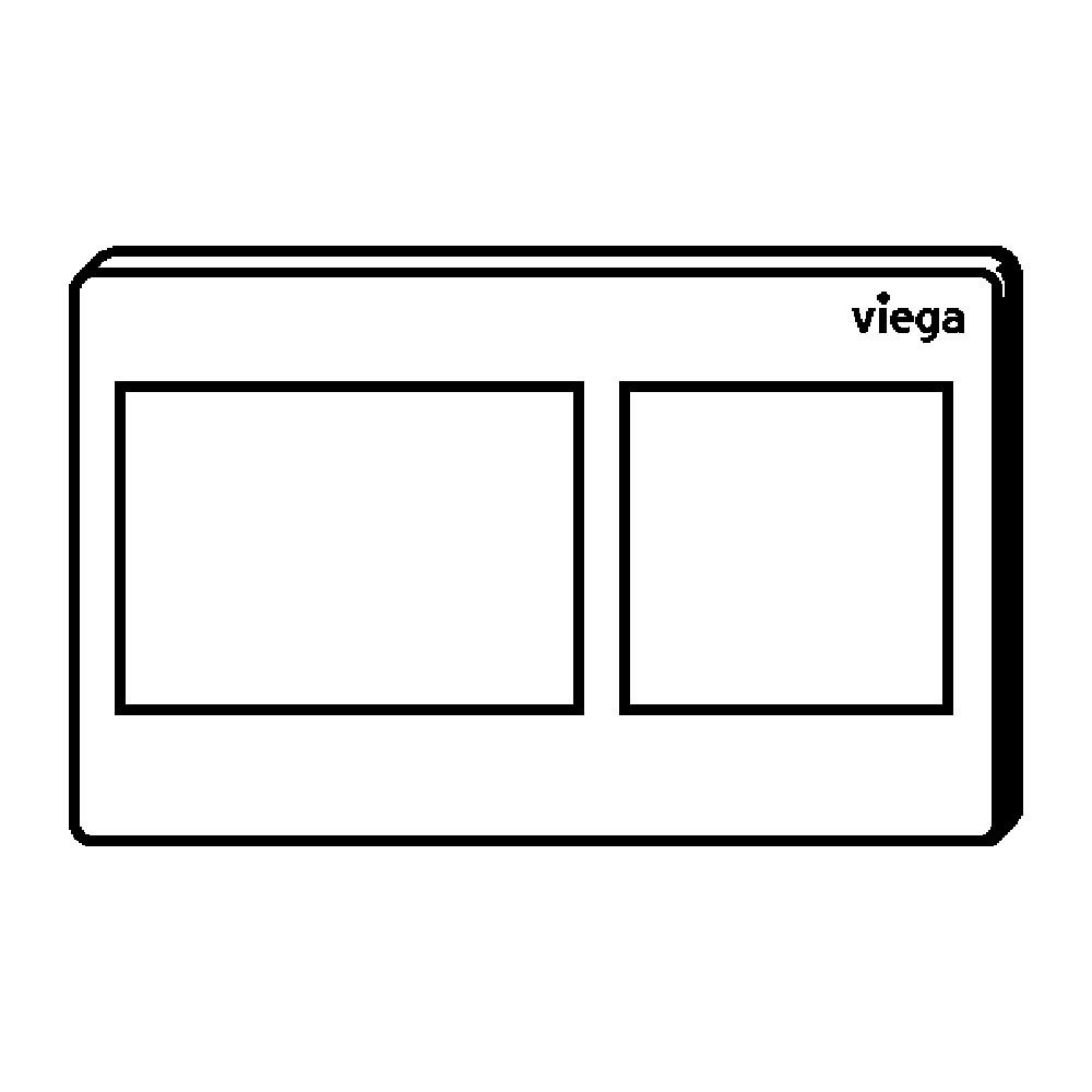 Кнопка слива для инсталляции VIEGA Prevista Visign for Style 21 773243 пластиковая двойная матовая хром 000019971
