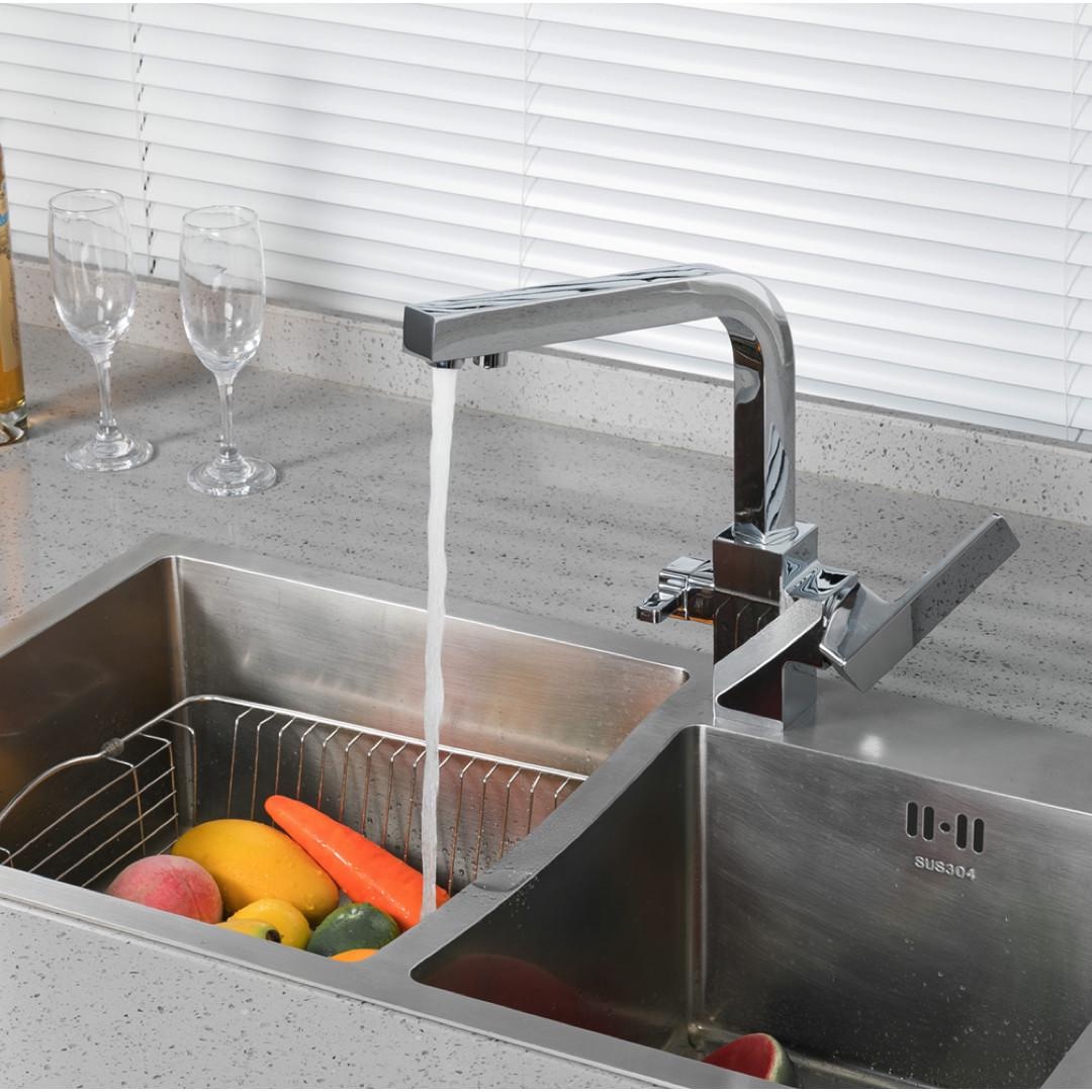 Змішувач для кухні із краном для фільтрованої води FAОP хром латунь А4309