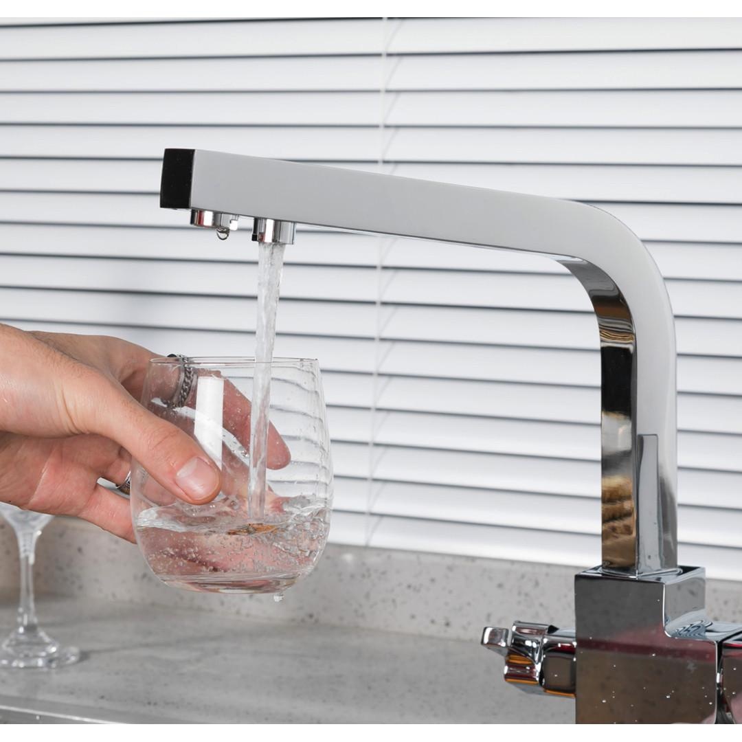 Змішувач для кухні із краном для фільтрованої води FAОP хром латунь А4309