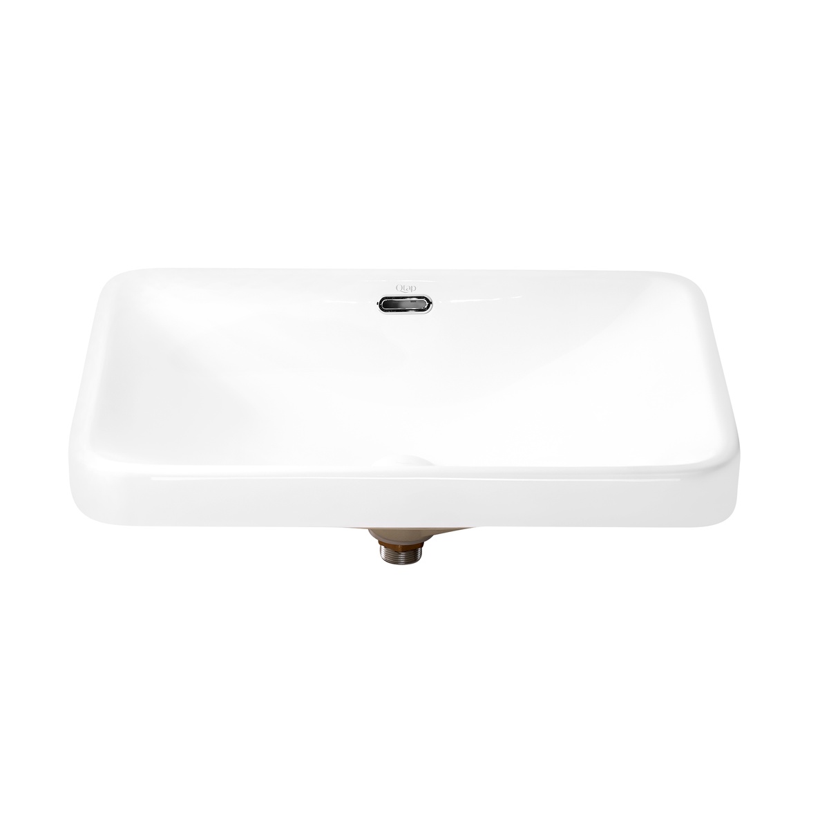 Раковина врезная в ванную на столешницу 590мм x 405мм Q-TAP Jay белый прямоугольная QT0711K306W