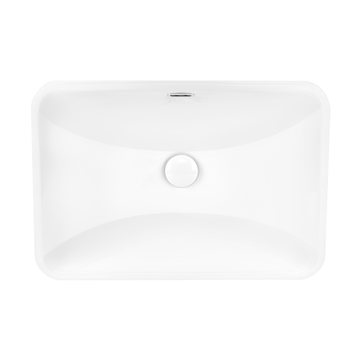 Умивальник врізний для ванної на стільницю 590мм x 405мм Q-TAP Jay білий прямокутна QT0711K306W