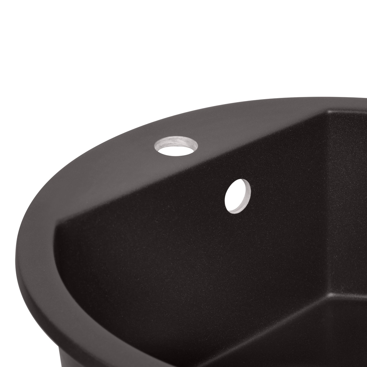 Раковина на кухню из искусственного камня круглая Q-TAP CS 505мм x 505мм коричневый с сифоном QTD510COF551