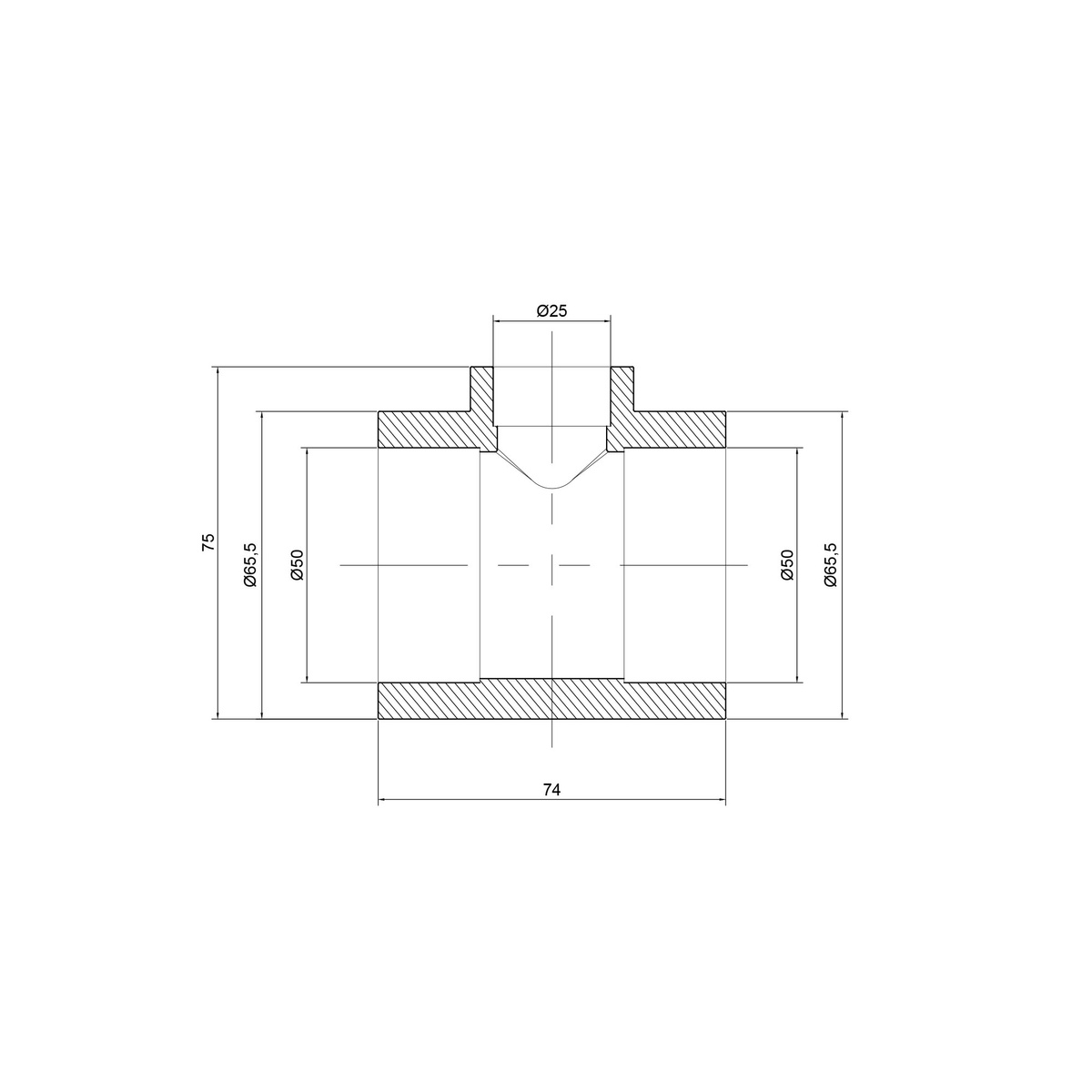 Трійник THERMO ALLIANCE PPR пайка 50x25x50 мм DSC108