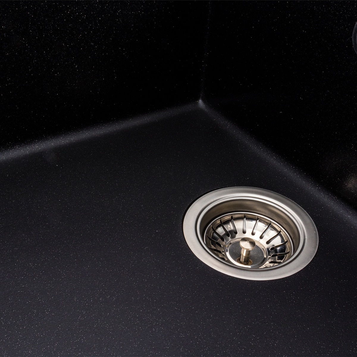 Мийка для кухні гранітна прямокутна PLATINUM 7050 CASCADA 700x500x200мм без сифону чорна PLS-A42108