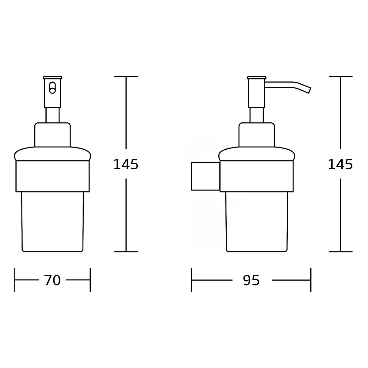 Дозатор для жидкого мыла MEXEN Adox настенный на 180мл прямоугольный стеклянный хром MEX-70182388-00