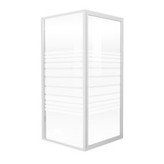 Кабина для душа квадратная угловая EGER FRIDA 90см x 90см матовое стекло 5мм профиль белый 599-151/1