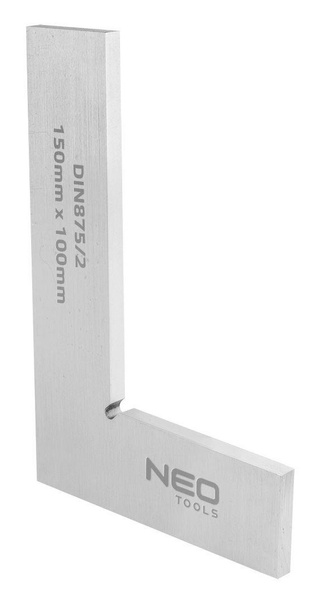 Кутник Neo Tools прецизійний, 15x10см, 90град, DIN875/2, вуглецева сталь