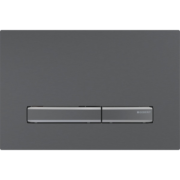 Кнопка слива для инсталляции GEBERIT Sigma50 металлическая двойная матовая черная 115.671.QD.2