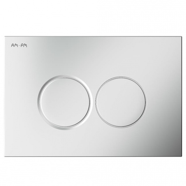 Кнопка слива для инсталляции AM.PM ProC пластиковая двойная матовая хром I070131