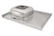 Мийка для кухні із нержавіючої сталі прямокутна накладна KRONER KRP 800x600x160мм мікротекстура 0.6мм із сифоном CV022814 5 з 5