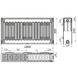 Стальной панельный радиатор отопления KALITE 300x1800 мм боковое подключение класс 22 000022306 2 из 4